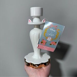 NWT Disney Aristocats Duchess White and Gold Candle Holder